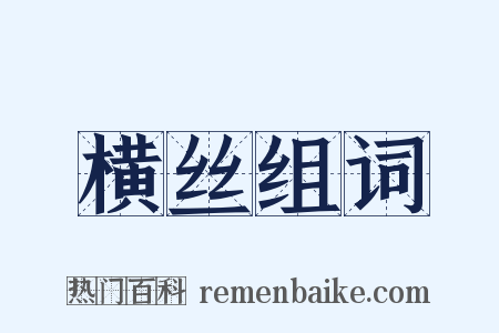 横丝组词是什么意思的图片